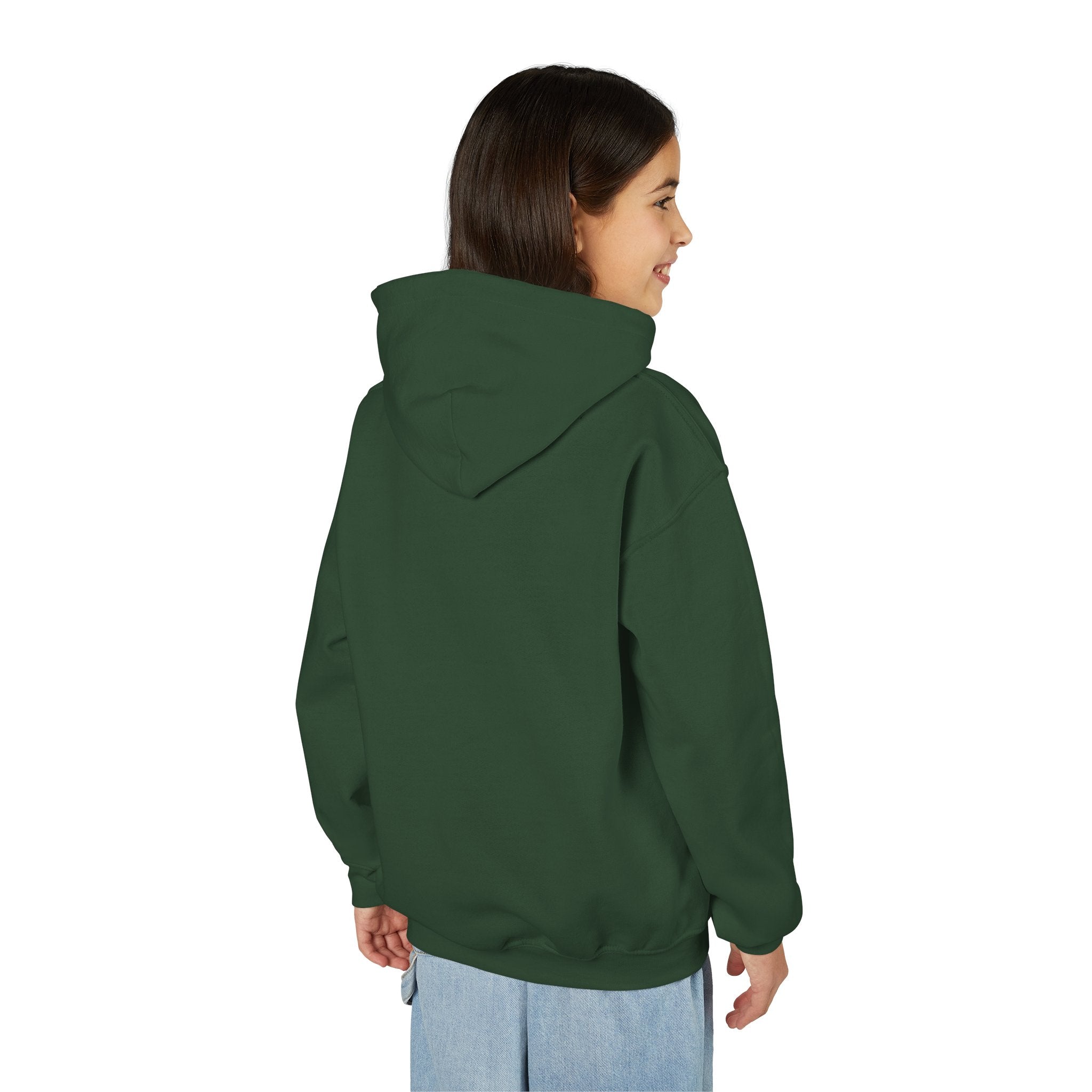 Youth Hoodie - 'Marble Mode' Minimalist Green Pullover