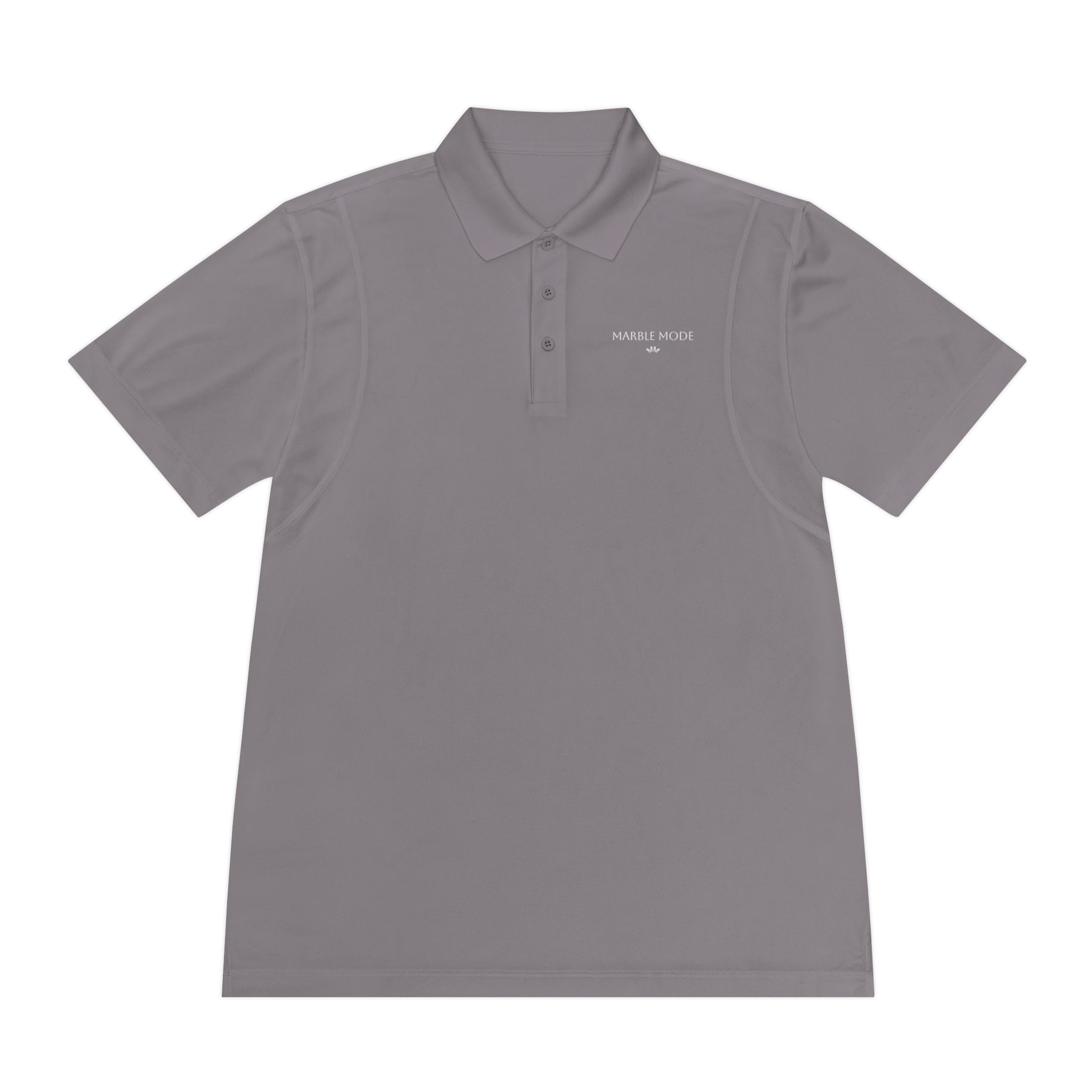 Marble Mode Polo Shirt — Grey Concrete