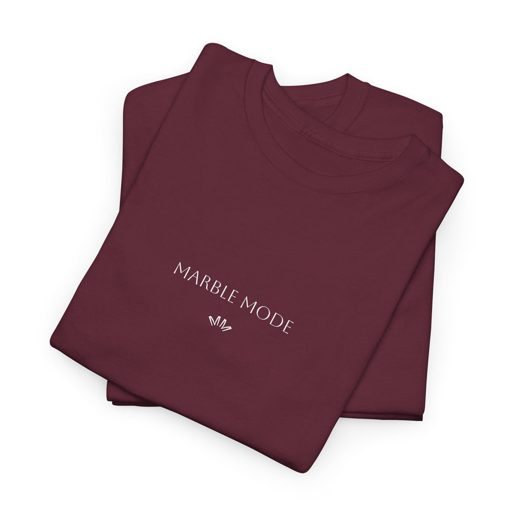 Marble Mood Tee — Minimalist Graphic Cotton T-Shirt