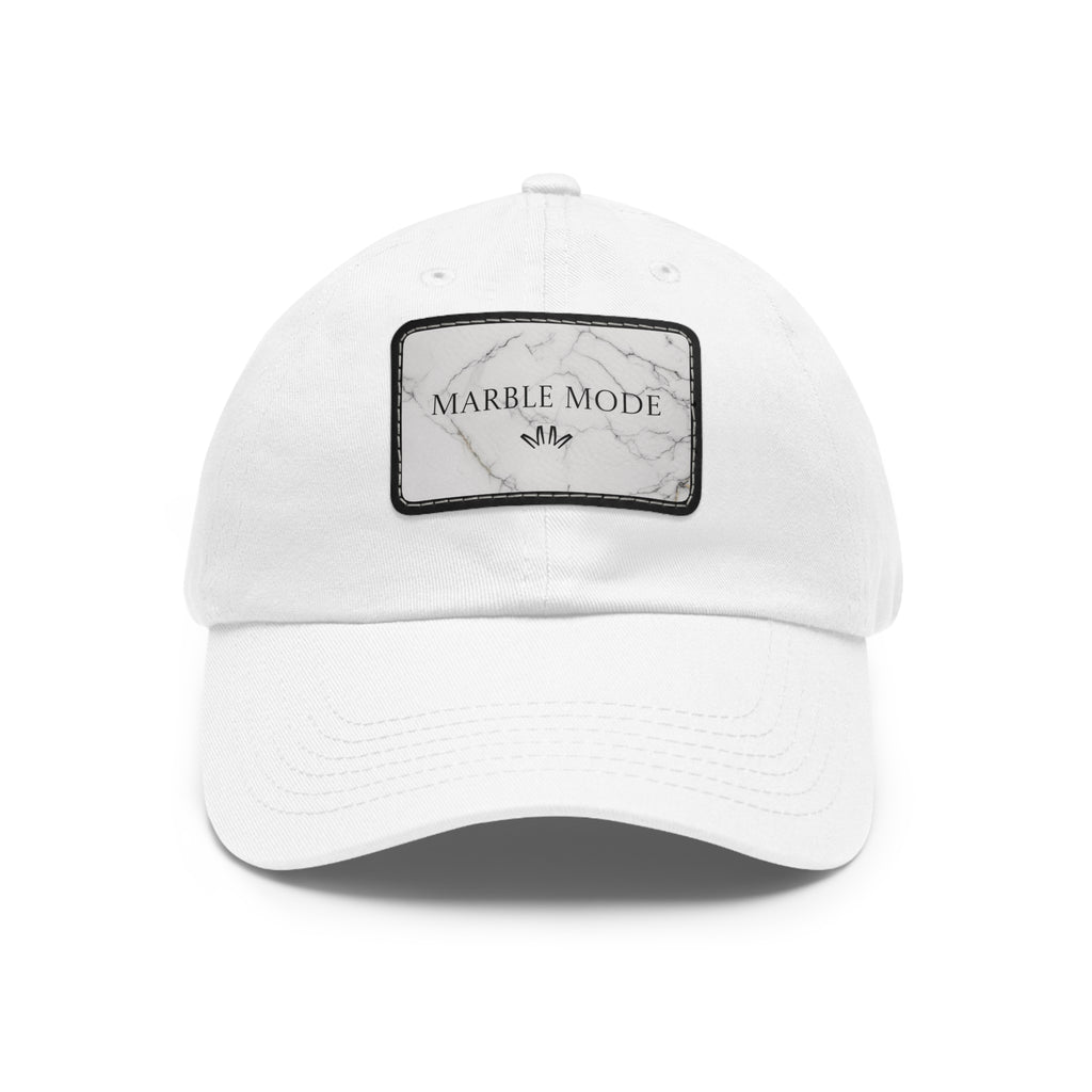 Marble Mode Cap with Leather Patch - Hat
