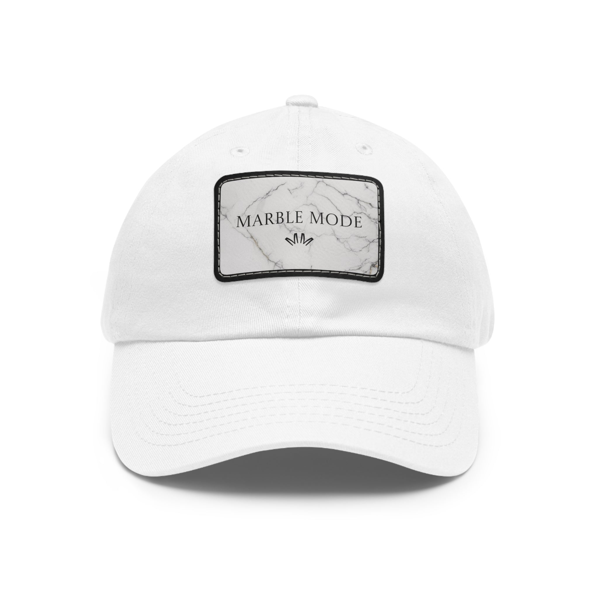 Marble Mode Cap with Leather Patch - Hat