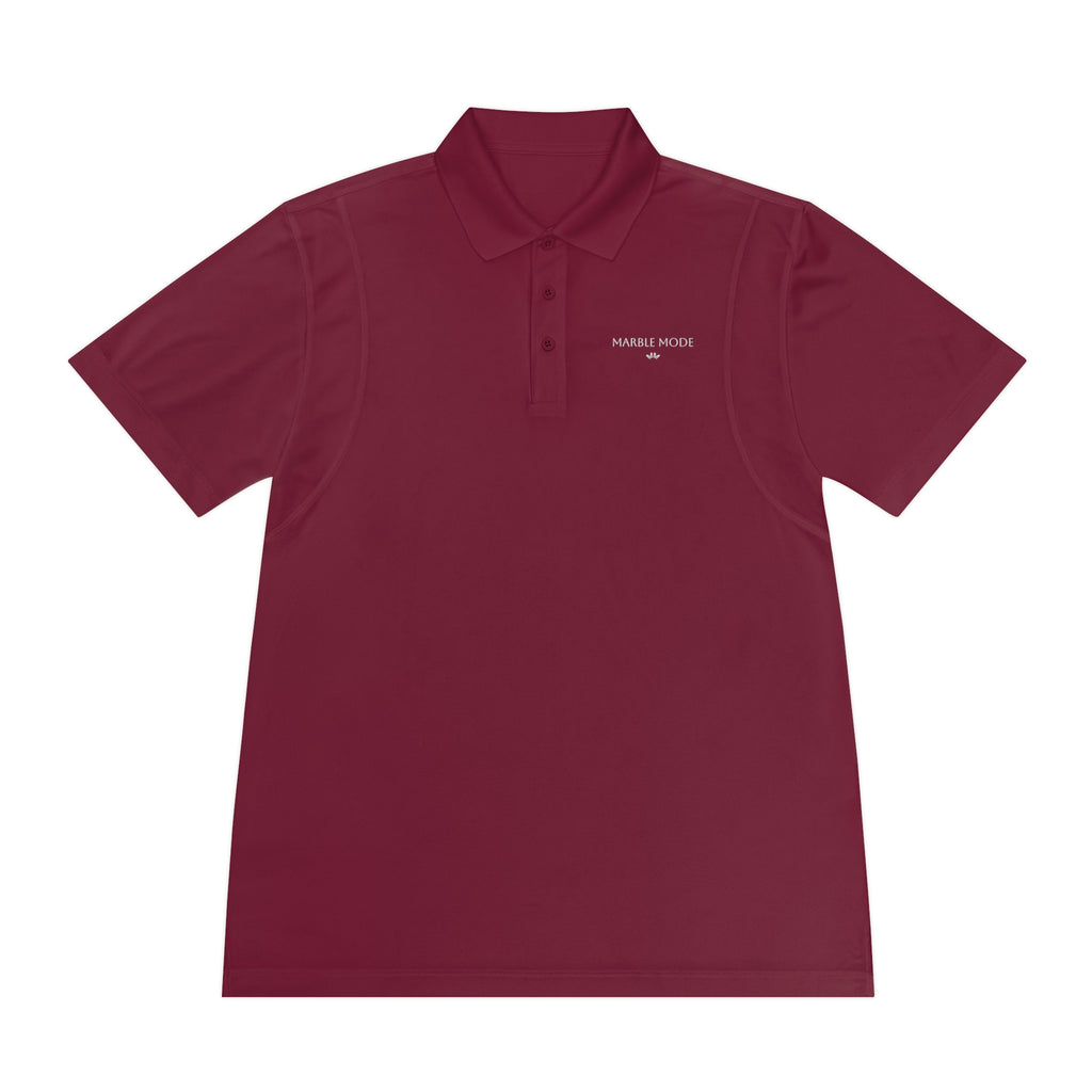 Marble Mode Polo Shirt — Maroon