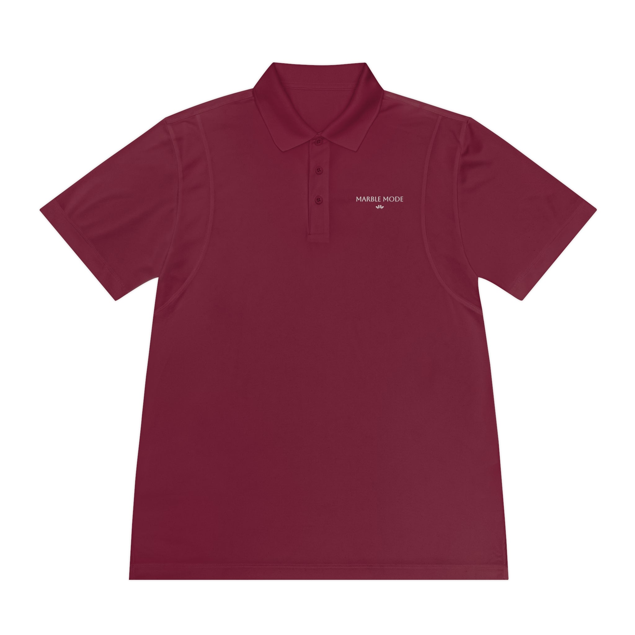 Marble Mode Polo Shirt — Maroon