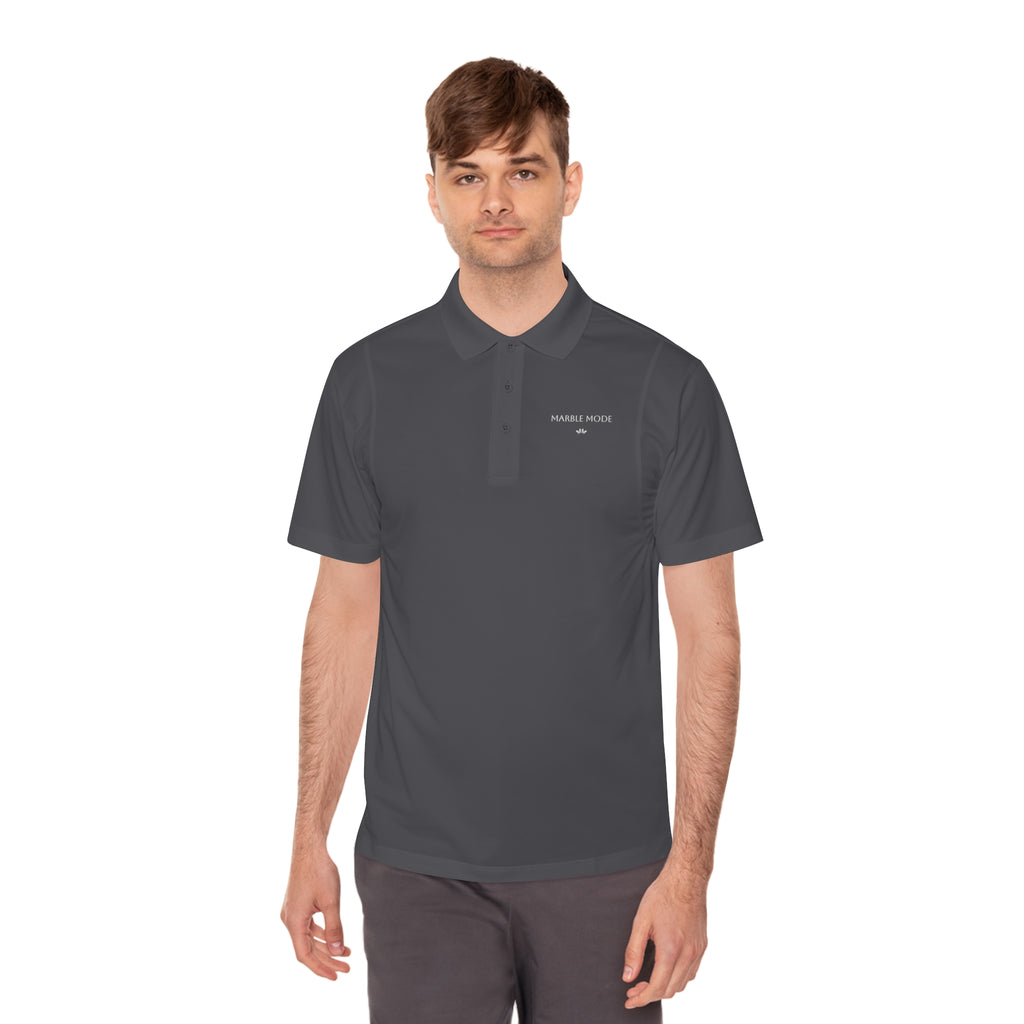 Marble Mode Polo Shirt — Iron Grey