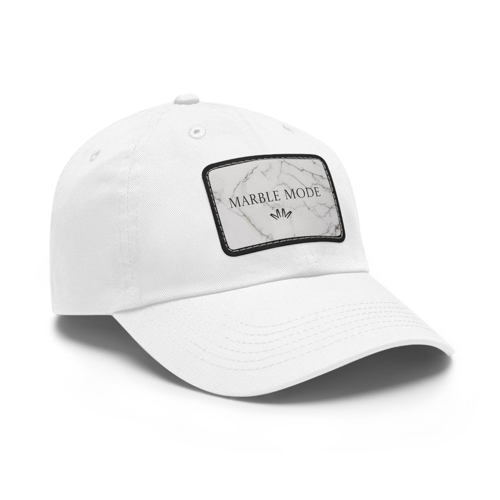 Marble Mode Cap with Leather Patch - Hat